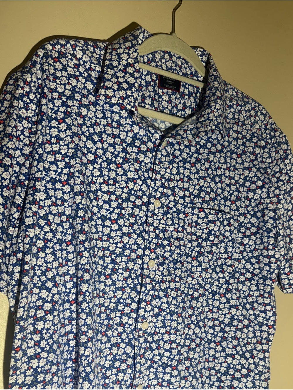 UNTUCKit Performance Short-Sleeve Kincaid Shirt | XLarge | Blue Floral Print - Picture 8 of 12